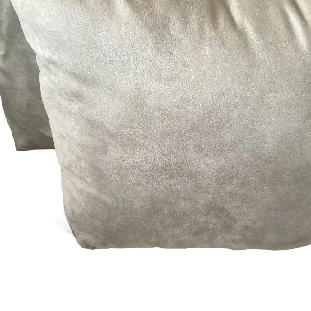 Decorative Pillows Geometric Set of 2 Suede Back 17